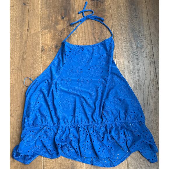 Modcloth Sought After in Sapphire Halter Top Sapphire Blue Women's Size 4X NWT - Picture 1 of 5